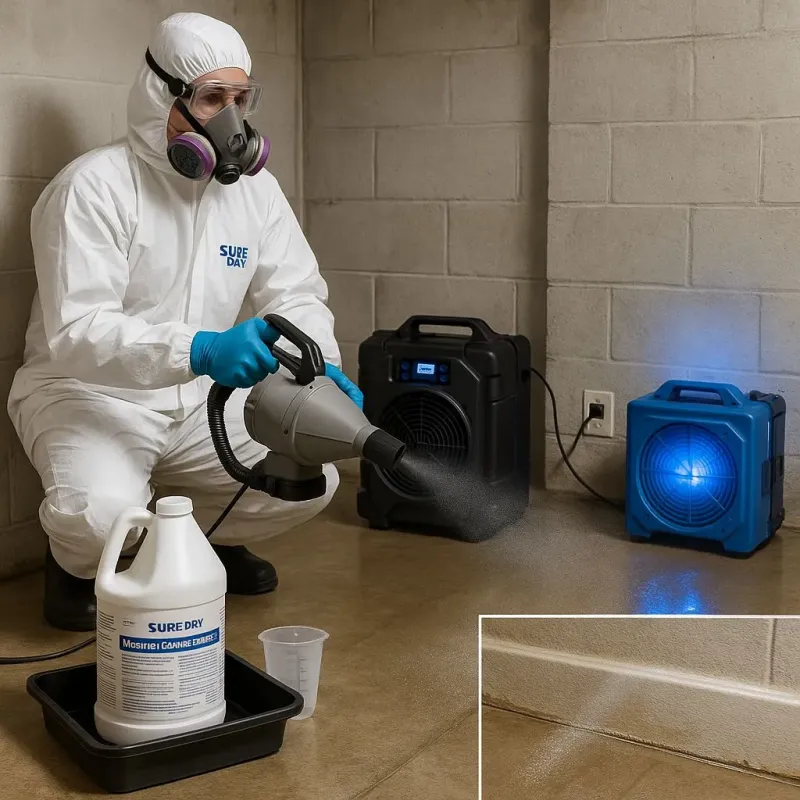Sanitization and Odor Removal process in Bliss Corner, MA